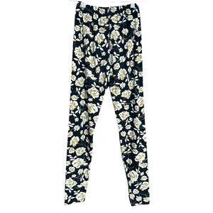 Always Floral Leggings Stretch Activewear Pants Womens Small Black, Beige